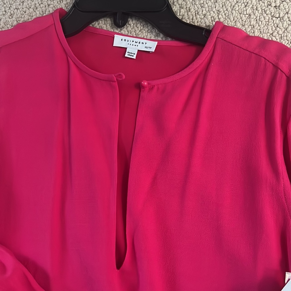 NWT-Equipment pink Shirt Dress - Picture 7 of 8